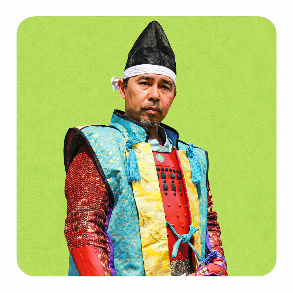 積翠城新緑まつり 甲冑武将の城内案内