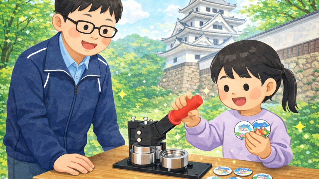 積翠城新緑まつり オリジナル缶バッジを作ろう!!